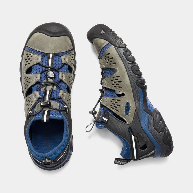 Sandalias Trekking Keen Arroyo III Para Hombre Verde Oliva/Azules - Sandalias Keen Mexico (825730-IX